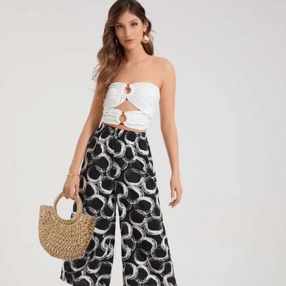 Straw Round Mini Bag Shoulder Strap - Picture 8 of 9